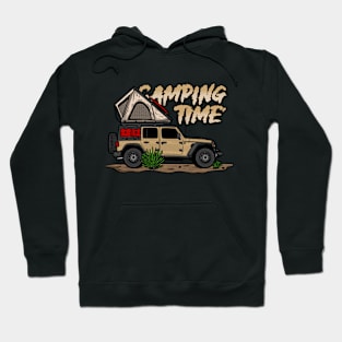 Creme Jeep Design Camping Time Hoodie